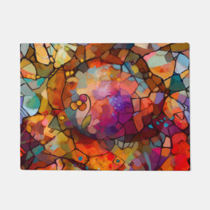 Paillasson Abstrait, vitrail, peinture contemporaine
