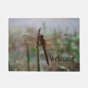 Paillasson Accueil cardinal rouge de libellule de Meadowhawk