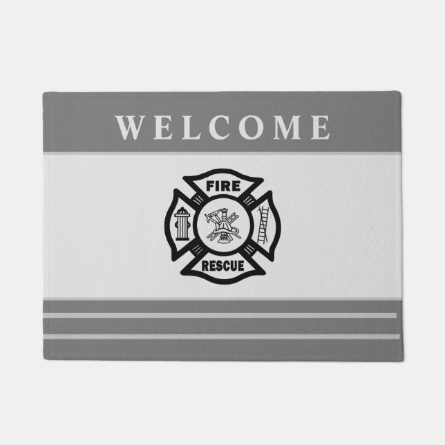 Paillasson Accueil des pompiers Secourus  (Devant)