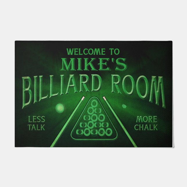 Paillasson Accueil Personnalisé À Billiard Room Mat (Devant)