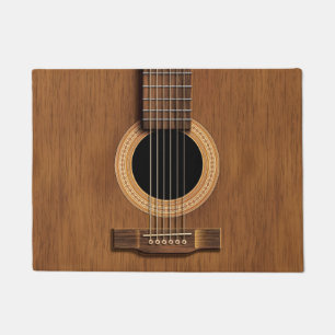 Paillasson Accueil rustique en bois de musique de guitare