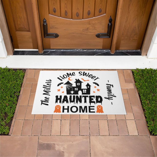 Paillasson Accueil Sweet HAUNTED Accueil Halloween personnali (De plein air)