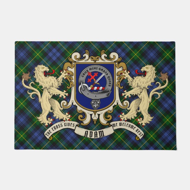 Paillasson Adam Clan Badge & Tartan (Devant)