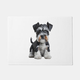 Paillasson Adorable HD miniature Schnauzer Portrait de chiot 