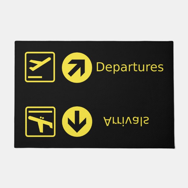 Paillasson Aéroport Arrivées Départs Porte (Devant)
