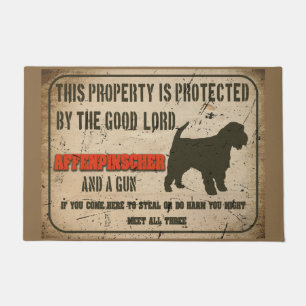 Paillasson Affenpinscher Silhouette Funny Garde Chien Avertis