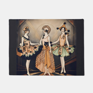 Paillasson Affiche Art Déco de Flapper Halloween Vintage An