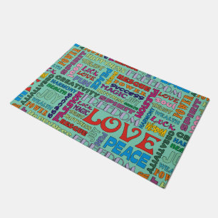 Paillasson Affirmations de l'Esprit de vie multicolore