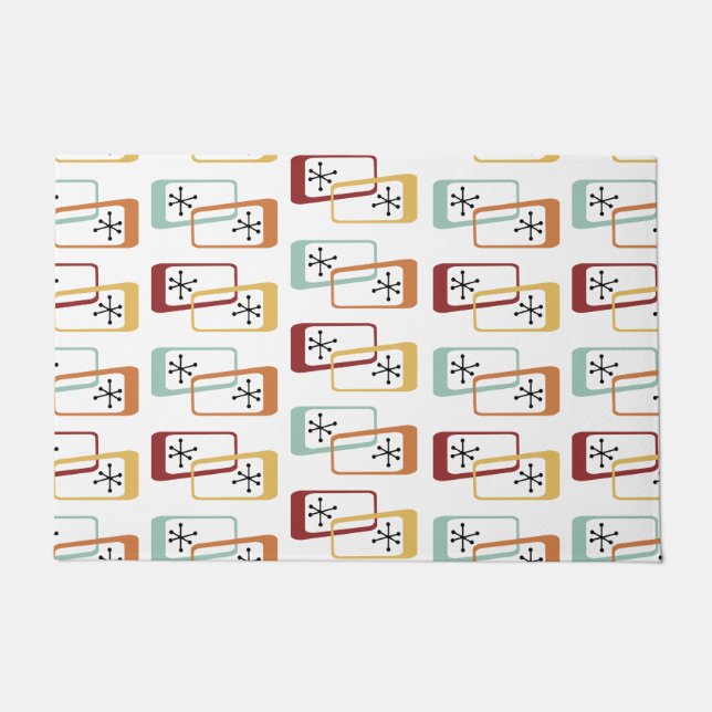 Paillasson Âge atomique Rectangles multicolores (Devant)