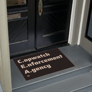 Paillasson "AGENCE D'APPLICATION DE LA LOI COPWATCH" drôle d