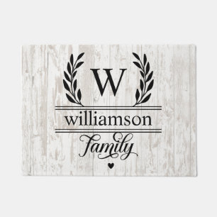 Paillasson Agritourisme de style rustique Nom de famille mono