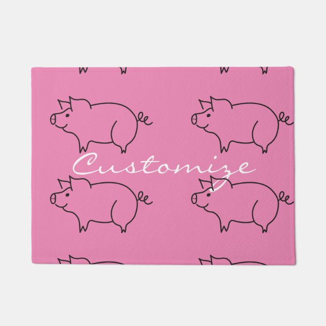 Paillasson Aimer Cochon animal Thunder_Cove (Devant)