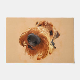 Paillasson Airedale drôle Terrier