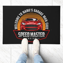 Paillasson Ajouter le nom Texte Rouge SPEEDMASTER Muscle Car
