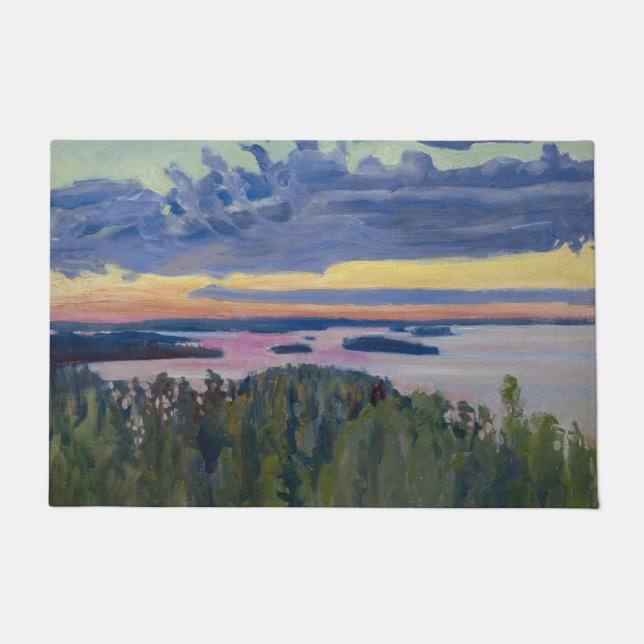 Paillasson Akseli Gallen-Kallela - Vue sur un lac au coucher  (Devant)