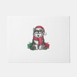 Paillasson Alaskan Klee Kai Dog Noël Fêtes de Noël San