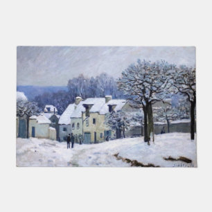 Paillasson Alfred Sisley - Place Chenil à Marly, Effet Neige