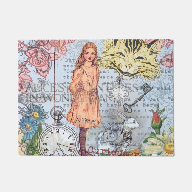 Paillasson Alice au pays des merveilles Classique Cheshire Ra (Devant)