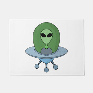 Paillasson Alien dans son petit vaisseau spatial