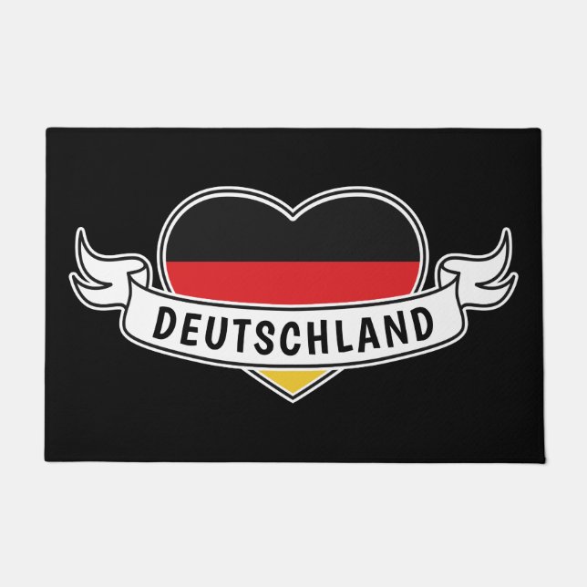 Paillasson Allemagne Love format texte personnalisé (Devant)