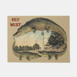 Paillasson Alligators et phare, Bienvenue, mat de porte