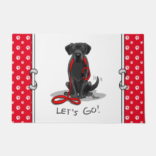 Paillasson Allons-y ! Black Labrador Retriever - mignon chien