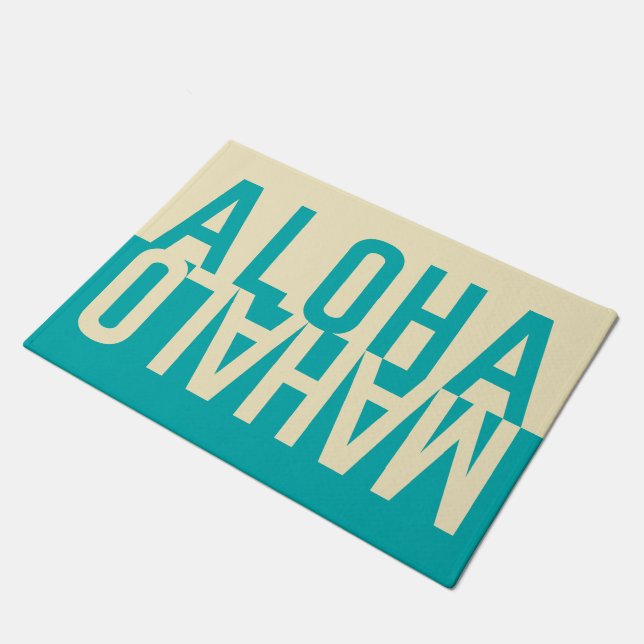 Paillasson Aloha et Mahalo (Seafoam) (Incliné)