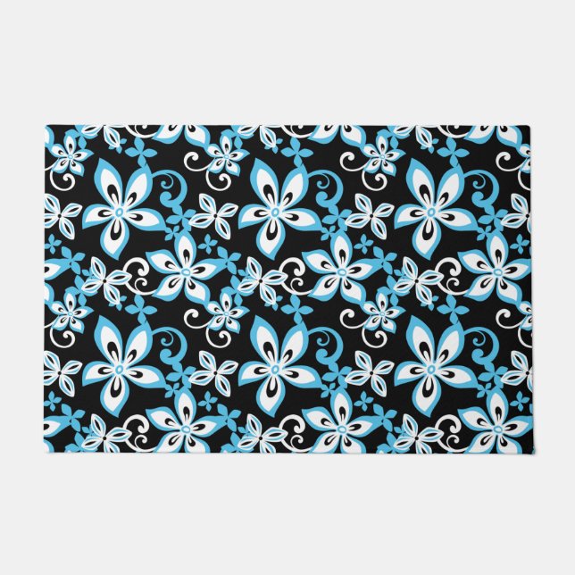 PAILLASSON ALOHA HAWAII (NOIR/BLEU) (Devant)