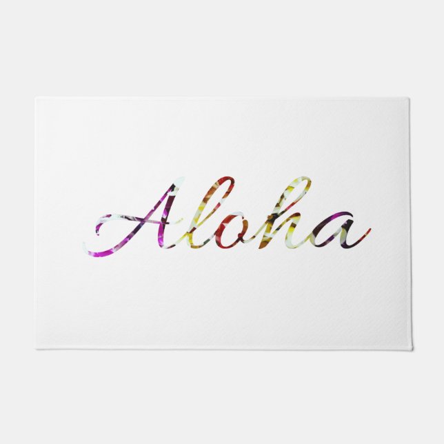 Paillasson Aloha Hawaiian coloré (Devant)