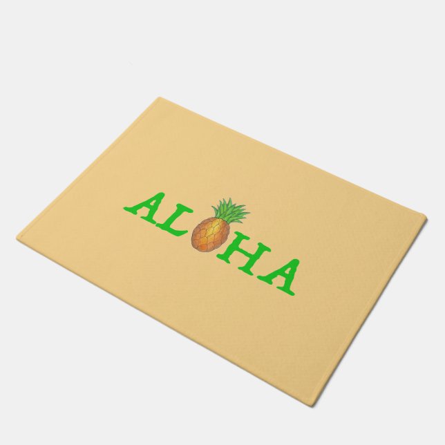 Paillasson ALOHA Tropical Island Hawaiian Pineappy Door Mat (Incliné)