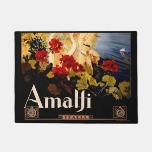 Paillasson Amalfi Italie Poster de voyage Graphique d'art