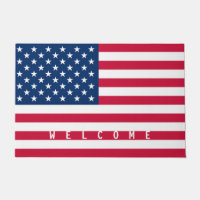 American Flag Doormat Etats-Unis Bienvenue