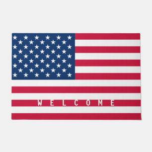 Paillasson American Flag Doormat Etats-Unis Bienvenue