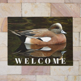Paillasson American Wigeon Duck sur Pond Bienvenue