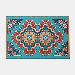 Paillasson Amérindiens Navajo Mosaic Porte Motif