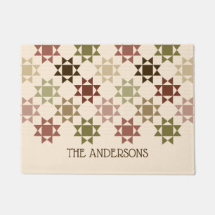 Paillasson Amish Quilt Imprimer des couleurs neutres Personna