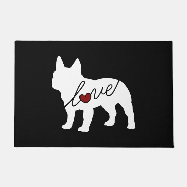 Paillasson Amour de bouledogue français (Devant)
