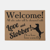 Amour et Slobber Drôle Amoureux Chien Amant Wecome