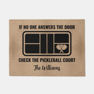 Paillasson Amoureux de Pickleball de bienvenue amusant pour l