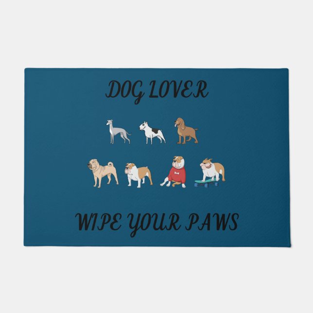 PAILLASSON AMOUREUX DES CHIENS DOOR MAT ! (Devant)