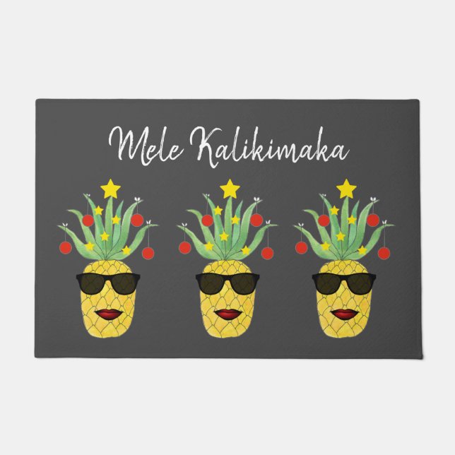 Paillasson Ananas Mele Kalikimaka (Devant)
