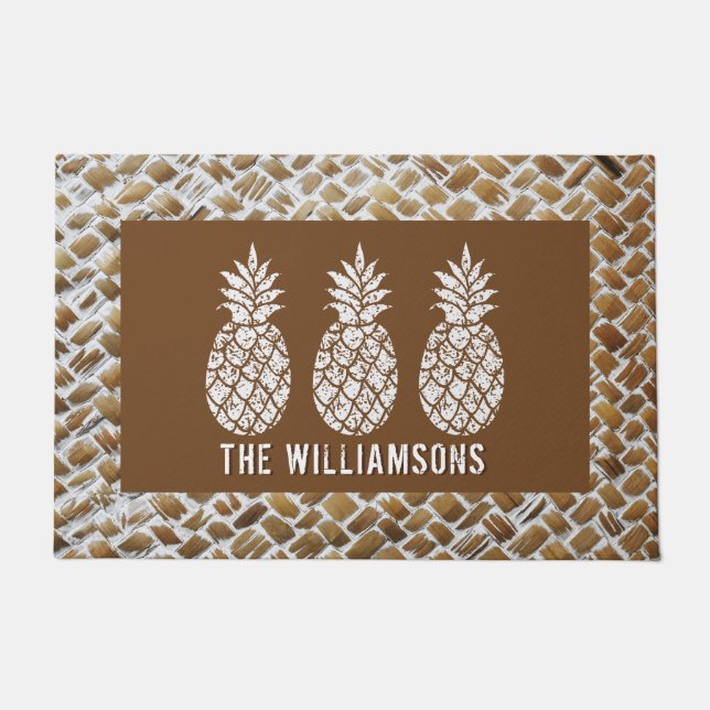 Paillasson Ananas personnalisé (Devant)