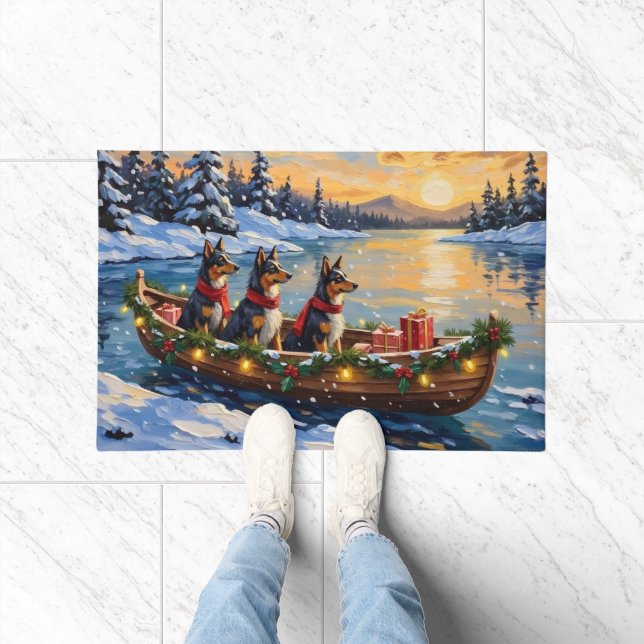 Paillasson Anatolian Shepherd Christmas Boat Holiday (Intérieur)