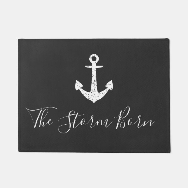 Paillasson Ancre Chalk Board Nom de famille Doormat (Devant)
