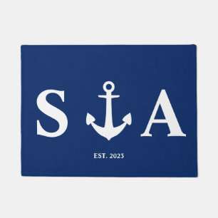 Paillasson Ancre Lettres monogrammes