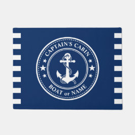Paillasson Ancre nautique Capitaine Cabine Nom du bateau Mari