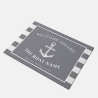 Ancre nautique et nom du capitaine Slate Grey Stri