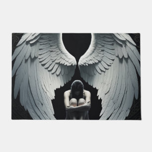 Paillasson Ange avec de grandes ailes