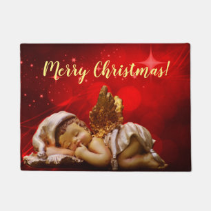 Paillasson Ange couchant Bébé Jésus Noël