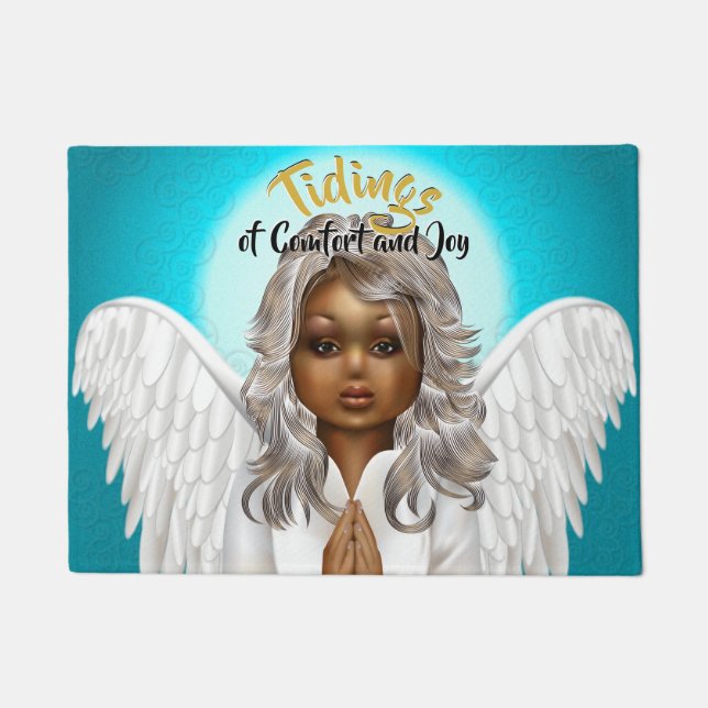 Paillasson Ange de prière afro-américain (Devant)